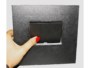 Maniglia Incasso Rettangolare Porta Scorrevole/Battente Atomo nottolino chiusura a Toppa mm.122x113 da Verniciare | Saletta - immagine 6